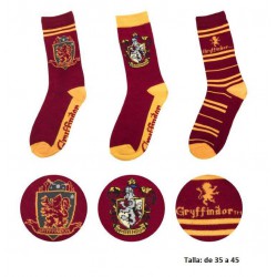 Set 3 calcetines Gryffindor Harry Potter