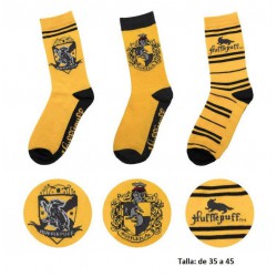 Set 3 calcetines Hufflepuff Harry Potter