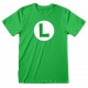 Camiseta Nintendo Super Mario Bros. Luigi L Logo Verde - XL