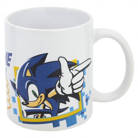 Taza ceram.325ml caja r.sonic game on wh