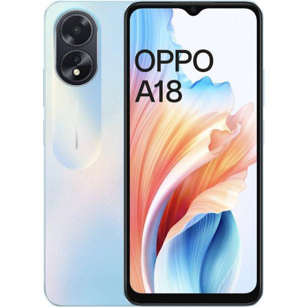 Smartphone Oppo A18 4+128GB 4G 6,56" Azul Brillante