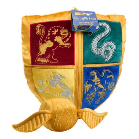 Harry Potter - golden snitch plush crest pillow