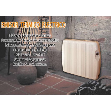 Emisor térmico digital 8 elementos 1000W - Reacondicionado