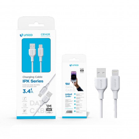 Cable de carga y datos USB Tipo A a Lightning 3,4A 1m