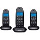 Telefono DECT Mortorola C1003CB + Trio Negro