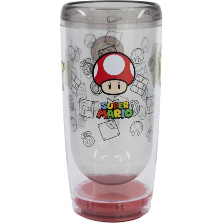 Vaso d.pared antiv.625ml super mario pow