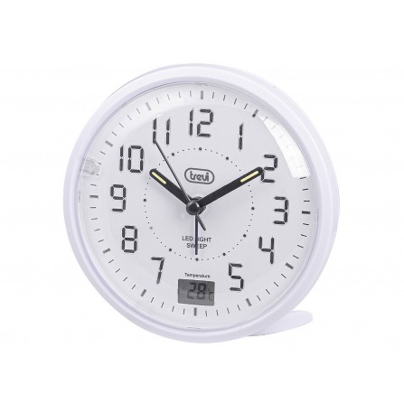 Reloj despertador Trevi SL 3P27 con Termómetro y Alarma - Blanco