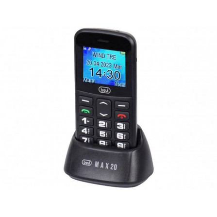 Telefono Trevi Max 20 Base SOS 1,7" Negro